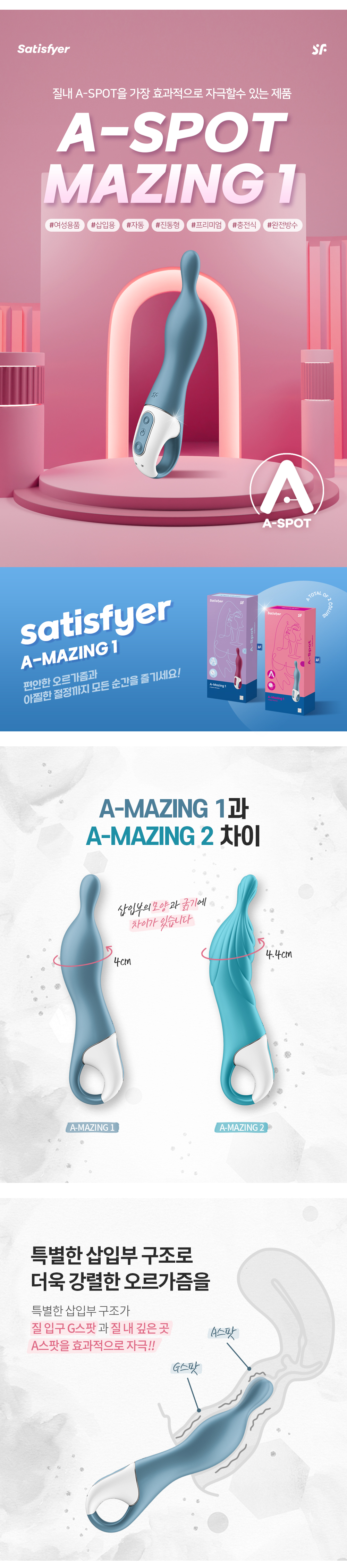 SATISFYER A-MAZING 1 (2 COLOR)