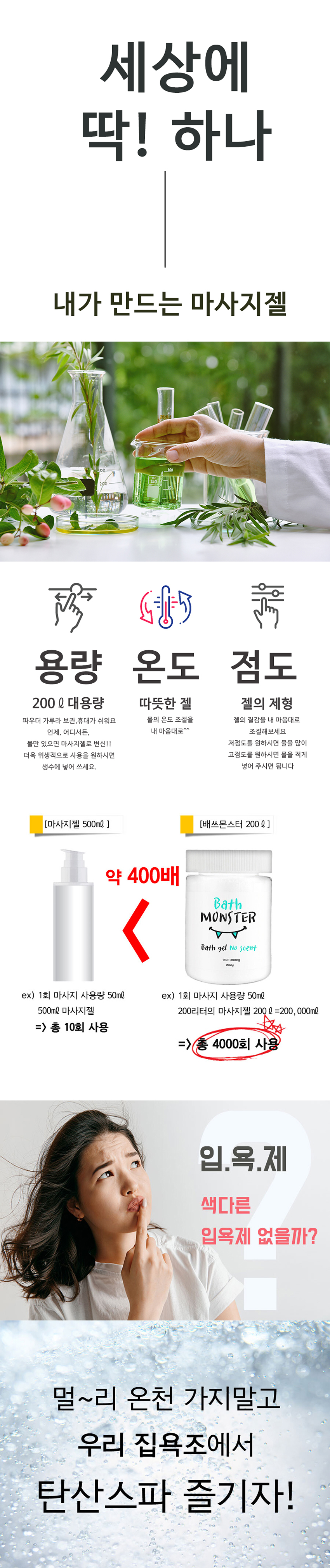 배쓰몬스터 입욕젤 200g 복숭아