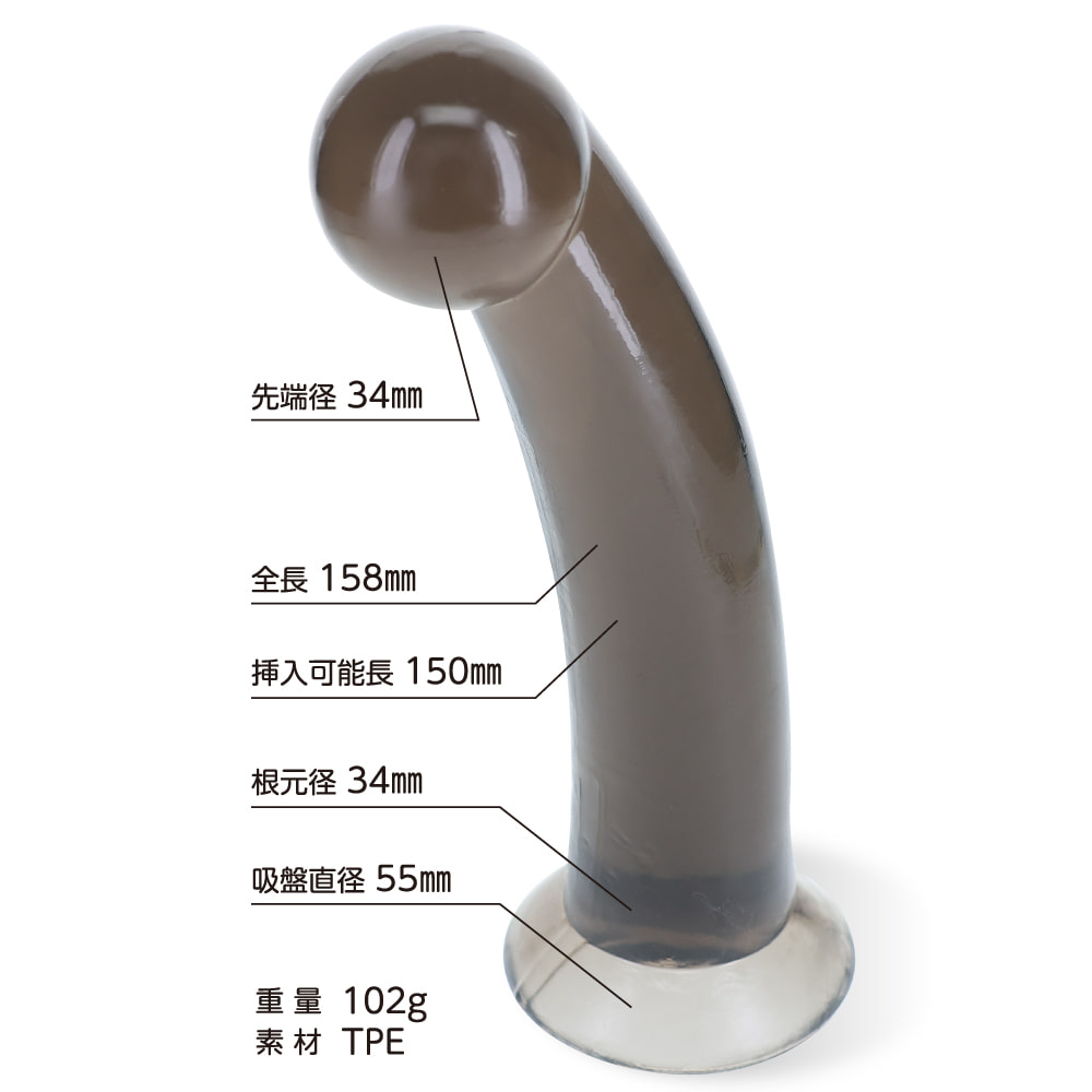 퓨어 딜도 블랙 L (일본정품)