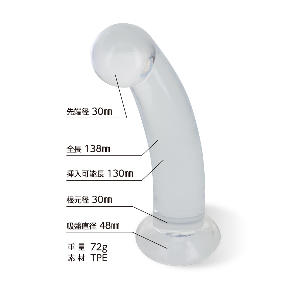 퓨어 딜도 투명 M (일본정품)