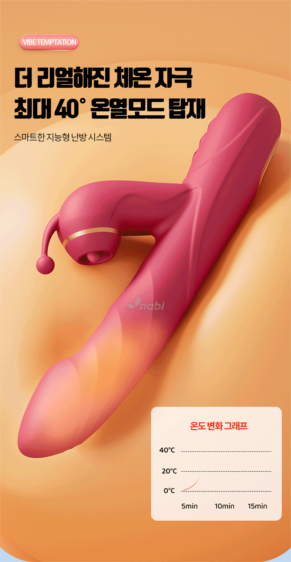 나비 바이브 템테이션 (핑크) (12단 탭핑/7단 텔레스코픽/12단진동/온열)