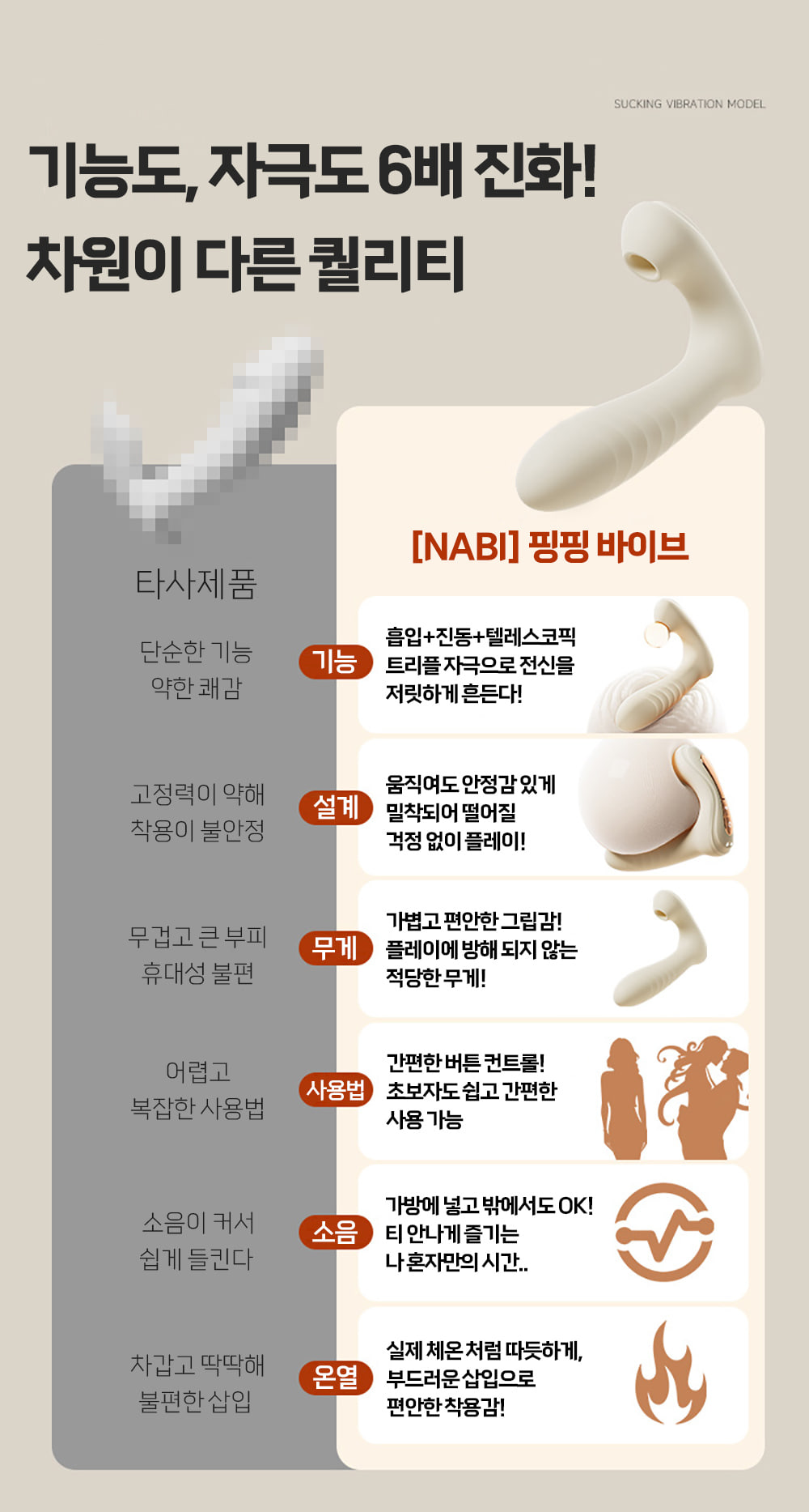 나비 핑핑 바이브 (흡입/진동/텔레스코픽/온열)