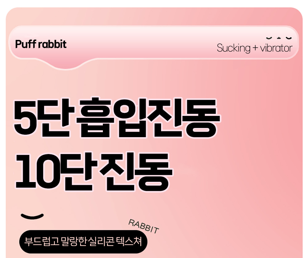 나비 퍼프 래빗 바이브 (5단 흡입/10단 진동)