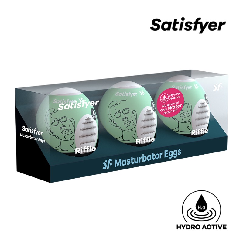 Satisfyer(새티스파이어) 마스터베이터 에그 3개입 SET 리플 (Riffle)