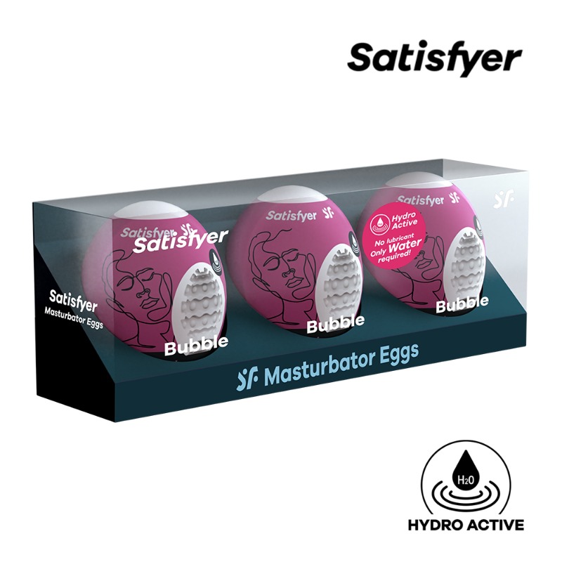 Satisfyer(새티스파이어) 마스터베이터 에그 3개입 SET 버블 (Bubble)