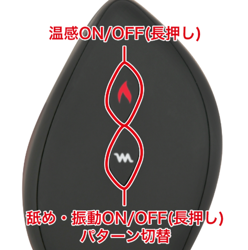 완전방수 행복온감 40도 따끈따끈 쿤니 로터 블랙 (일본정품)