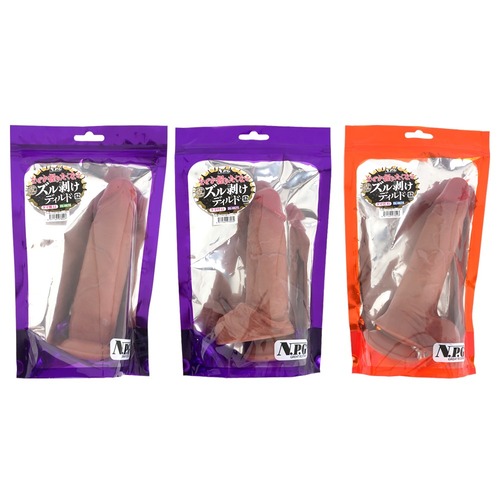 만지고 싶어지는 포피가 완전 벗겨진 고환 딜도 XL (일본정품)