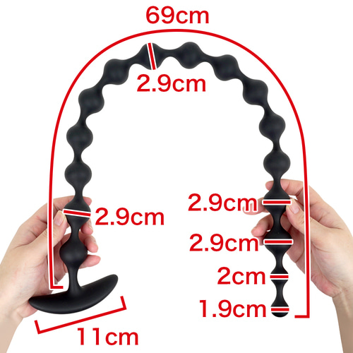 실리콘 애널 비즈 S자 돌파 (일본정품)