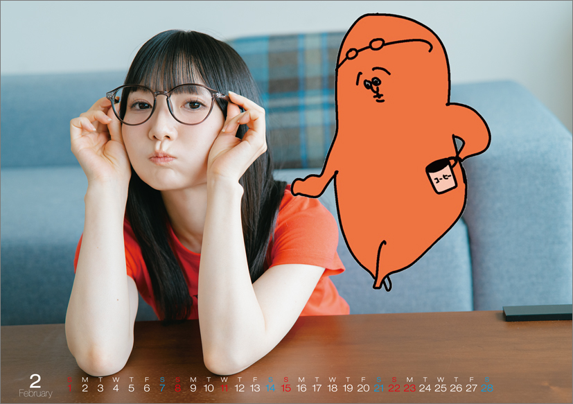 마루오카 와카나 2026년 탁상 달력