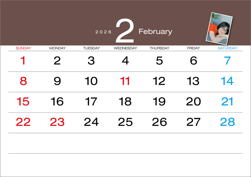 마루오카 와카나 2026년 탁상 달력