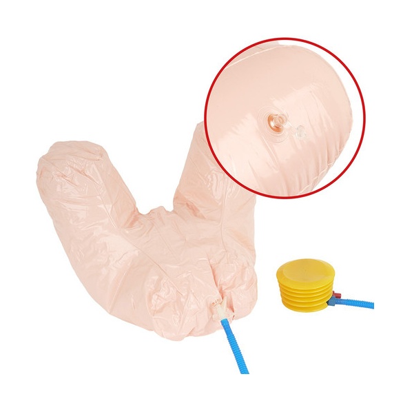 전 체중을 실어 피스톤 가능한 대형 엉덩이 내압 에어 걸 2홀